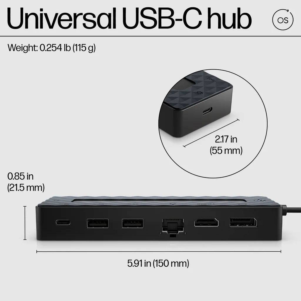 HP UNIVERSAL USB-C HUB AND LAPTOP CHARGER COMBO