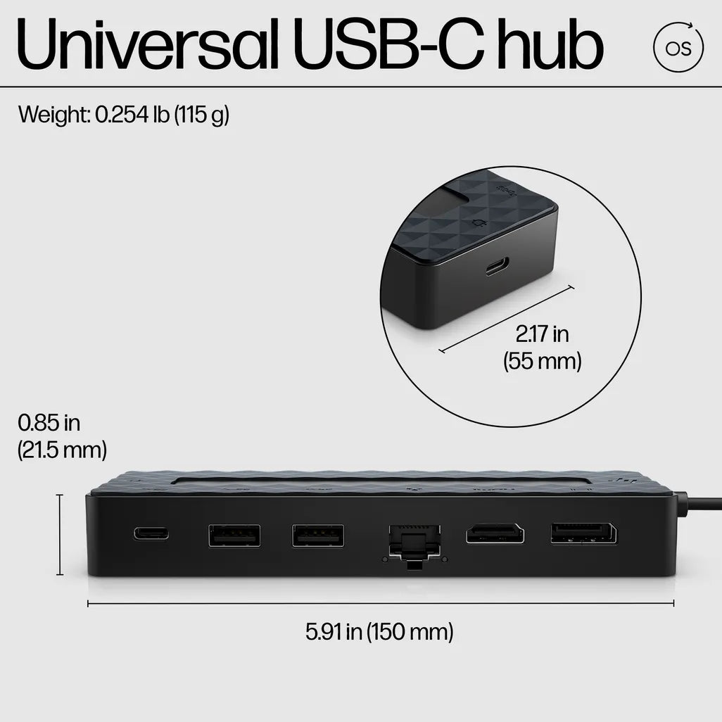 HP UNIVERSAL USB-C HUB AND LAPTOP CHARGER COMBO