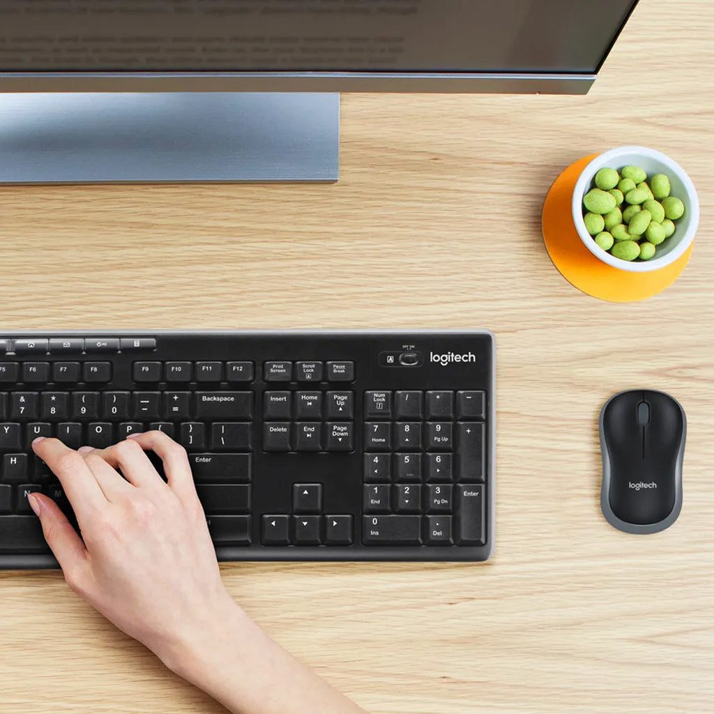 LOGITECH MK270 WIRELESS KEYBOARD AND MOUSE COMBO - BLACK