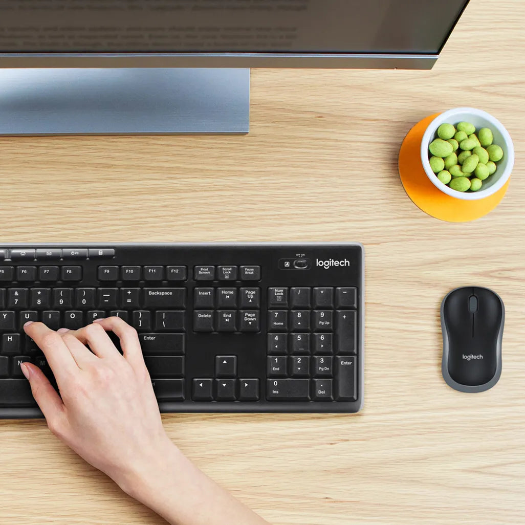 LOGITECH MK270 WIRELESS KEYBOARD AND MOUSE COMBO - BLACK
