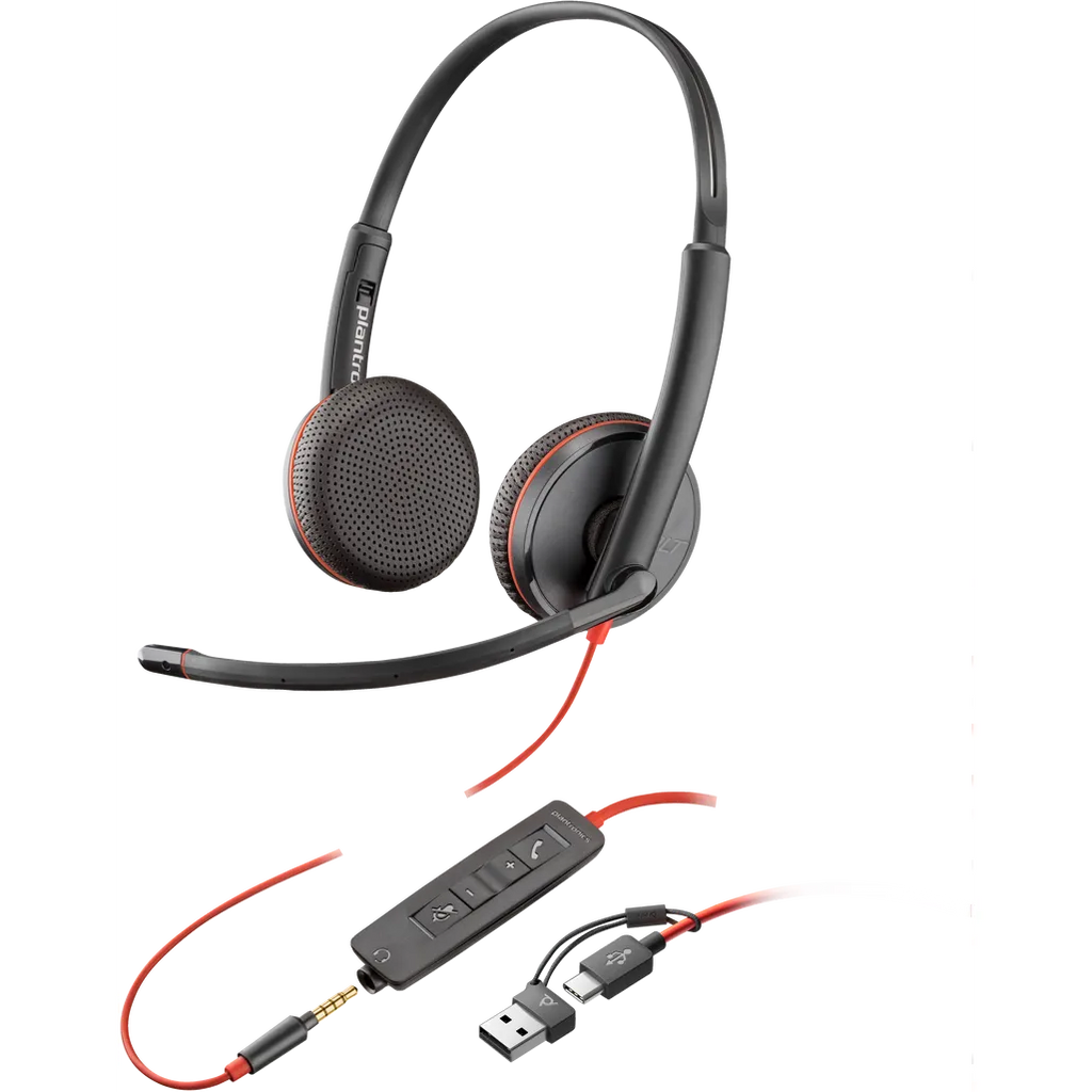 HP Poly Blackwire 3225 Stereo Headset