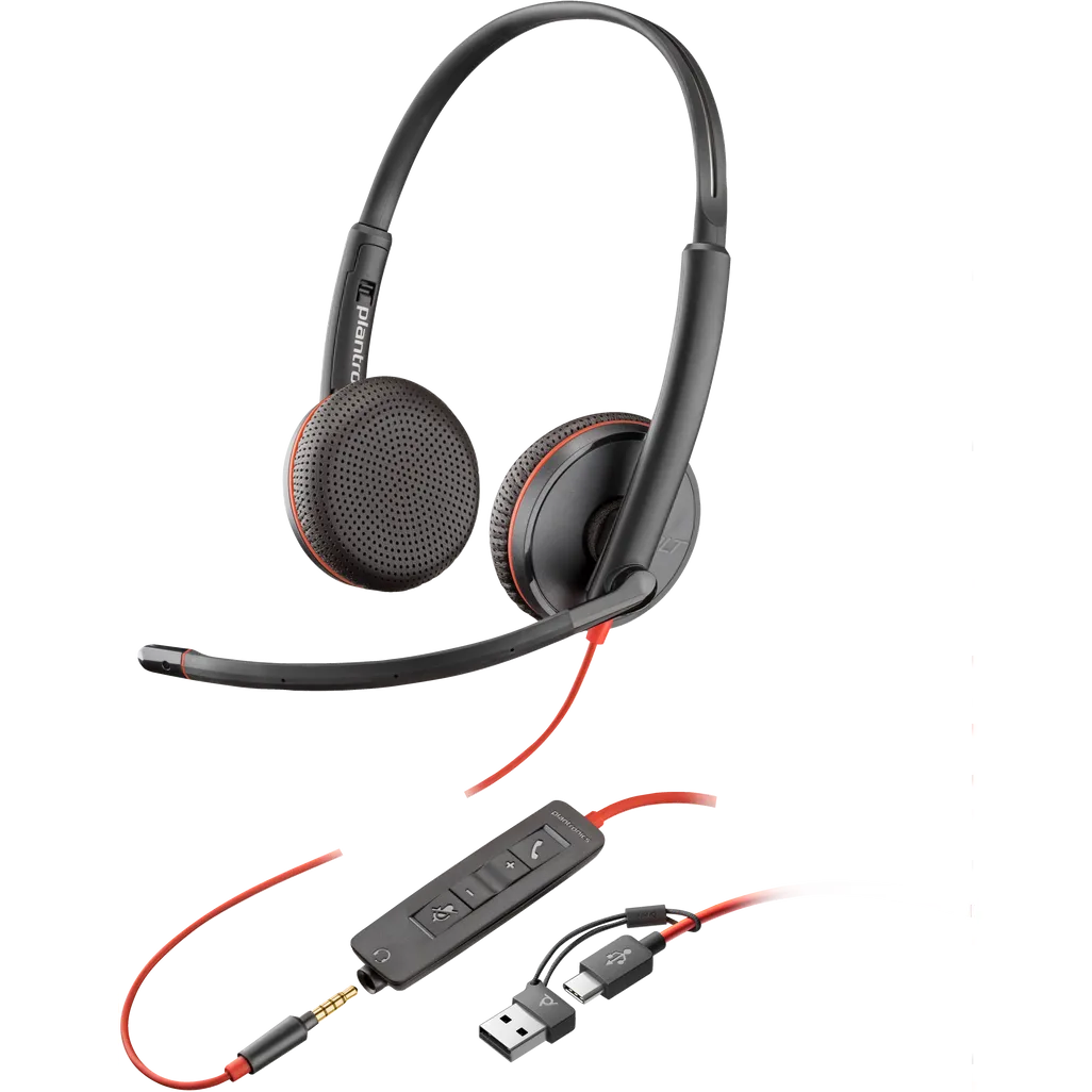 HP Poly Blackwire 3225 Stereo Headset